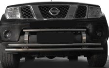 Nissan Navara 2006–2015 Přední ochranný rám ST0014-3 (nerez) fotografie 1