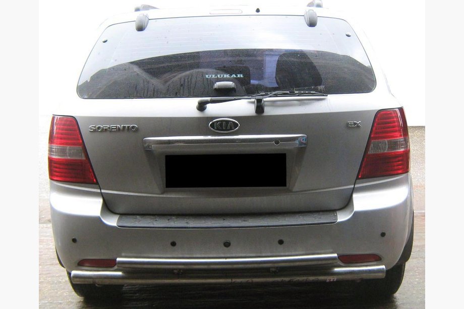 Kia Sorento I BL 2002–2009 Zadní ochranný rám AK002 – dvojitý (nerez) Image