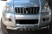 Toyota Land Cruiser Prado 120 2002–2009 Přední ochranný oblouk ST012 (nerez) fotografie 1