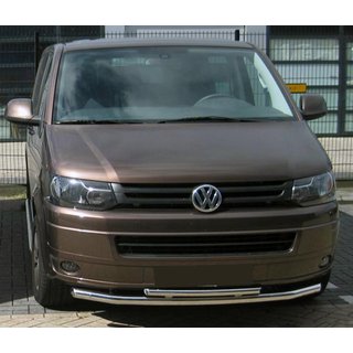 Přední ochranný rám dvojitý 60/48 mm (nerez) Volkswagen T5 2010–2015 fotografie 1