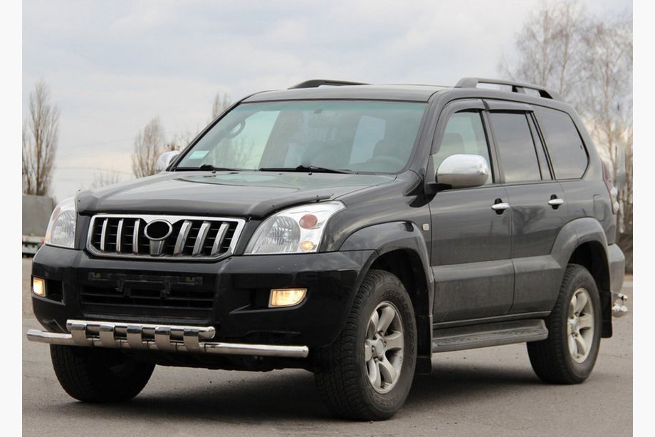 Toyota Land Cruiser Prado 120 2002–2009 Přední ochranný rám ST015 (nerez) Image