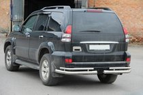 Toyota Land Cruiser Prado 120 2002–2009 Zadní dvojité rohy AK003-1 (2 ks, nerez) fotografie 6