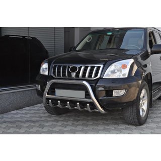Nízký nerezový přední ochranný rám WT003 Toyota Land Cruiser Prado 120 2002–2009 fotografie 3