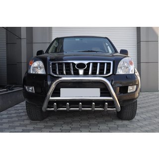 Nízký nerezový přední ochranný rám WT003 Toyota Land Cruiser Prado 120 2002–2009 fotografie 4