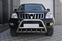 Toyota Land Cruiser Prado 120 2002–2009 Nízký nerezový přední ochranný rám WT003 fotografie 4