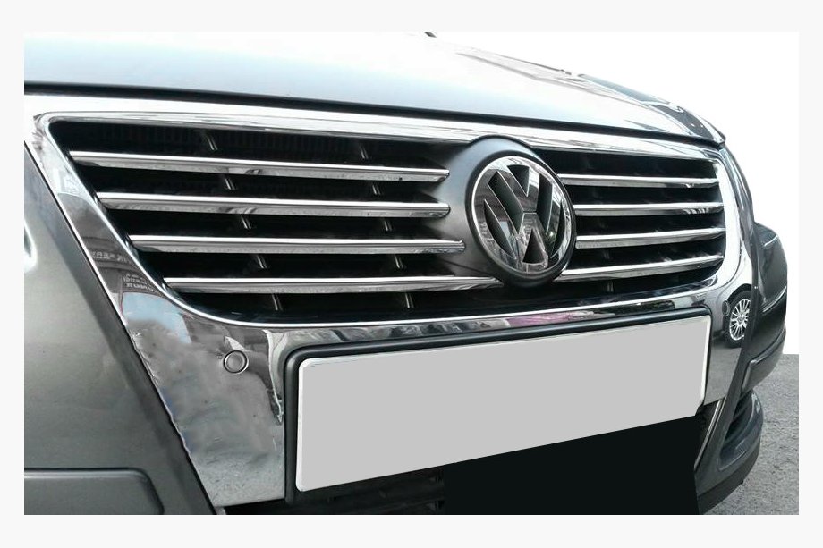 Volkswagen Passat B6 2006–2012 Nerezové lišty na mřížku (8 ks) Image