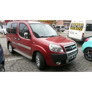 Dveřní lišty – široký typ (4 ks, nerez) Fiat Doblo I 2005–2010 fotografie 4