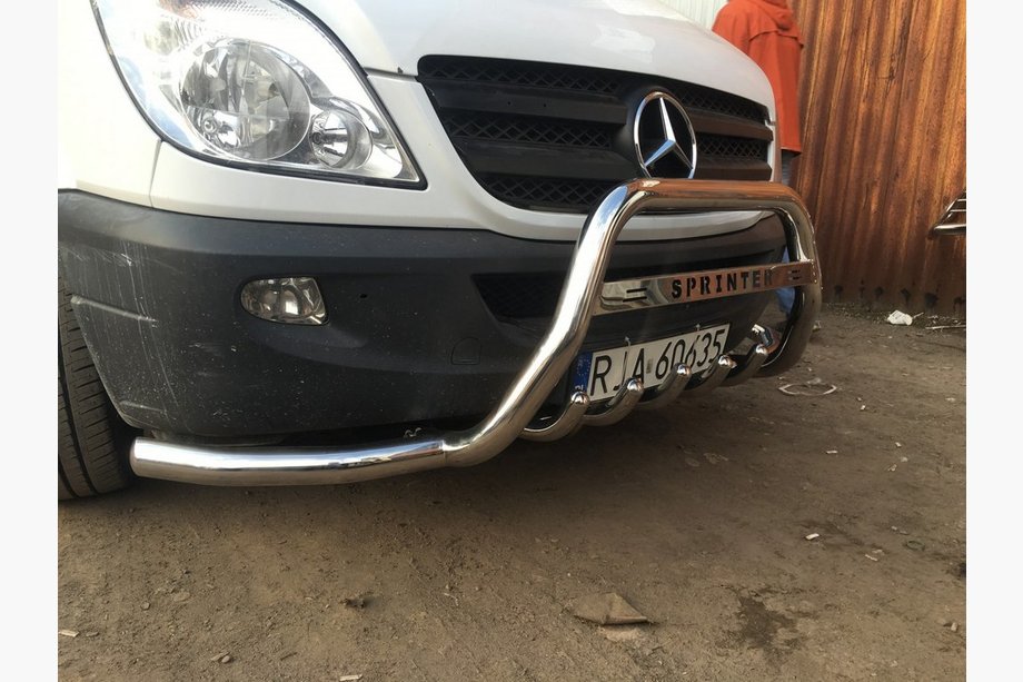 Mercedes Sprinter W906 2006–2018 Přední ochranný rám WT003-Plus (nerez) Fotografie 5