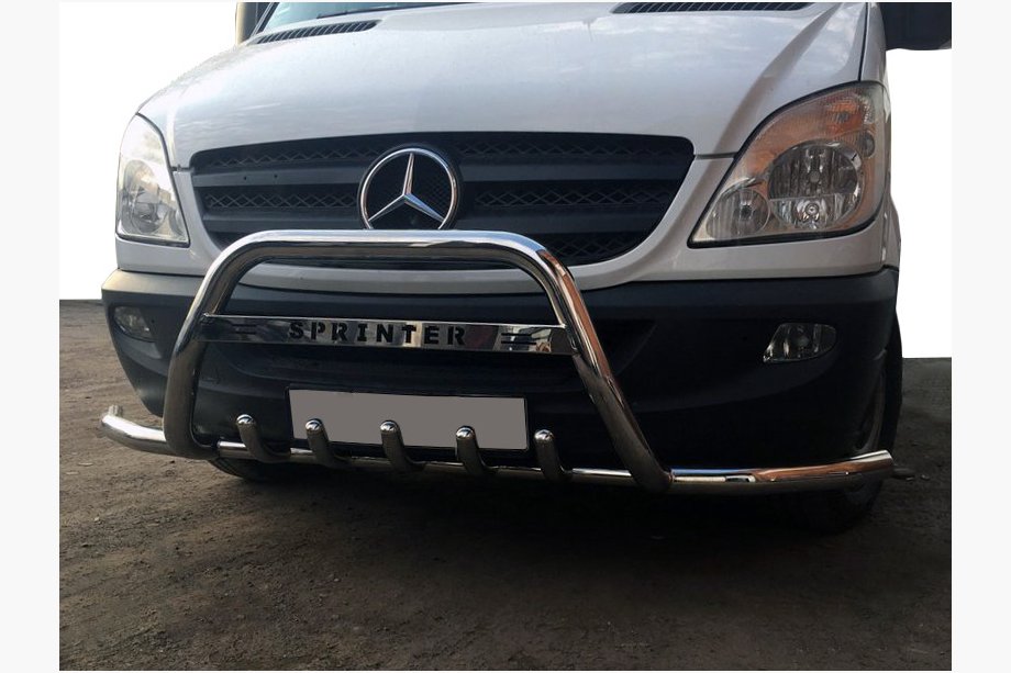 Mercedes Sprinter W906 2006–2018 Přední ochranný rám WT003-Plus (nerez) Fotografie 1