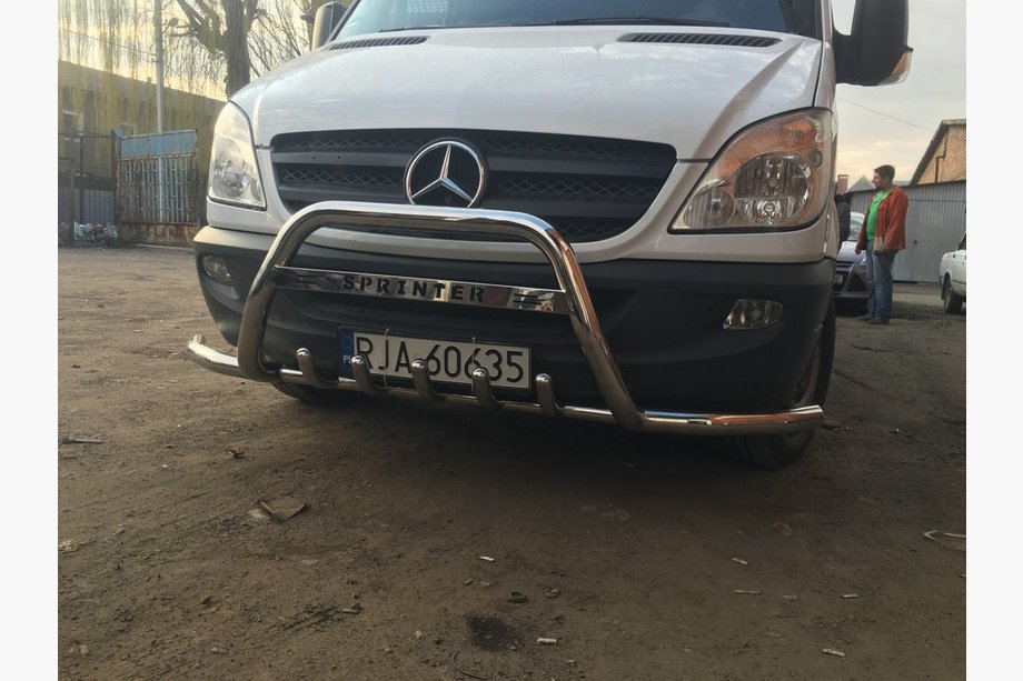 Mercedes Sprinter W906 2006–2018 Přední ochranný rám WT003-Plus (nerez) Fotografie 6