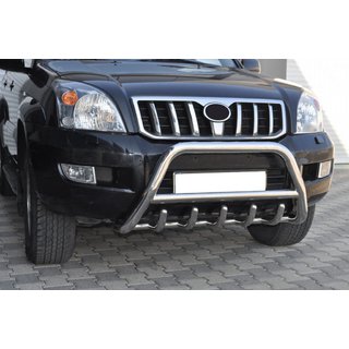 Nízký nerezový přední ochranný rám WT003 Toyota Land Cruiser Prado 120 2002–2009 fotografie 1