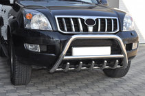 Toyota Land Cruiser Prado 120 2002–2009 Nízký nerezový přední ochranný rám WT003 fotografie 1