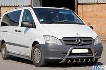 Mercedes Viano 2004–2014 Nerezový přední ochranný rám WT003/004 60 mm, s nápisem fotografie 2