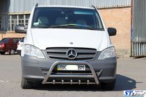 Mercedes Viano 2004–2014 Nerezový přední ochranný rám WT003/004 60 mm, s nápisem fotografie 3