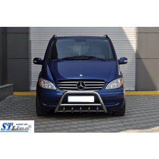 Nerezový přední ochranný rám WT003/004 Mercedes Viano 2004–2014 fotografie 4