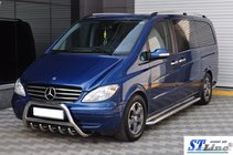 Mercedes Viano 2004–2014 Nerezový přední ochranný rám WT003/004 60 mm, s nápisem fotografie 5