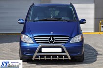 Mercedes Viano 2004–2014 Nerezový přední ochranný rám WT003/004 60 mm, s nápisem fotografie 7