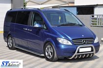 Mercedes Viano 2004–2014 Nerezový přední ochranný rám WT003/004 60 mm, s nápisem fotografie 8