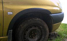 Peugeot Partner 1996–2008 Plastové lemy blatníků (4 ks, černé) fotografie 1