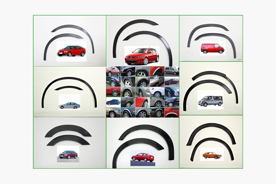 Toyota Corolla 1998–2002 Lemy blatníků (4 ks, černé) Fotografie 2