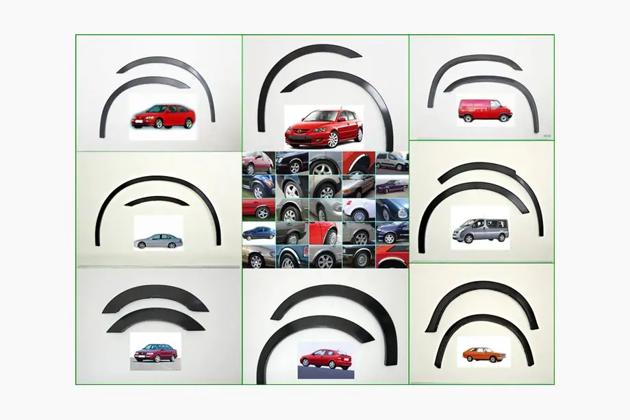 Nissan Almera N16 2000–2006 Lemy blatníků (4 ks, černé) Fotografie 2
