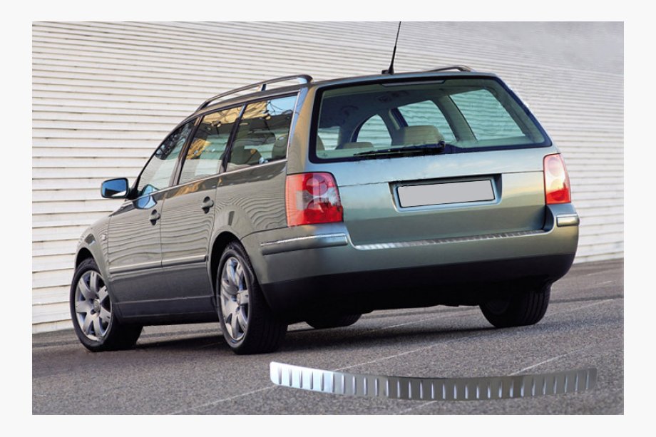 Volkswagen Passat B5 1997–2005 Nerezové lišty na zadní nárazník SW (Omsa) 2000-2006, Lesklé leštění Image