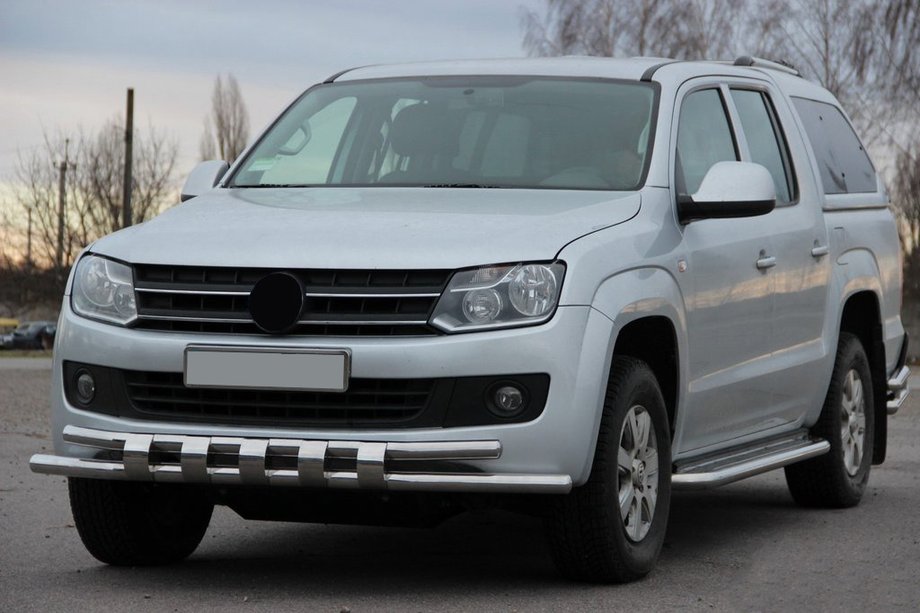 Volkswagen Amarok 2010–2022 Přední ochranný rám ST015 (nerez) Image
