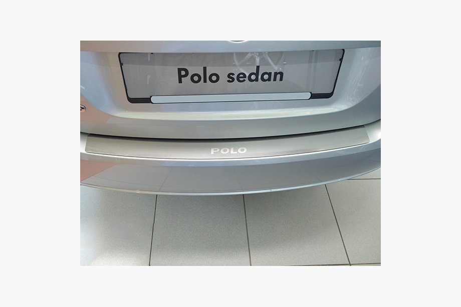 Volkswagen Polo 2010–2017 Ochranná lišta zadního nárazníku Nathaniko (nerez) Image