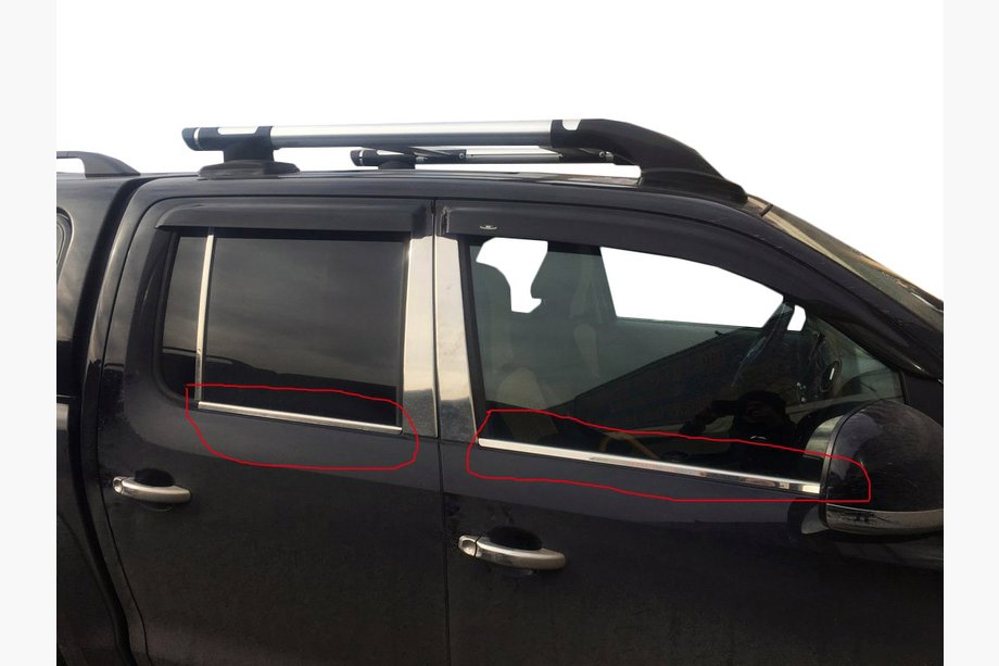 Volkswagen Amarok 2010–2022 Okenní lišty (4 ks, nerez) OmsaLine – italská nerezová ocel Image