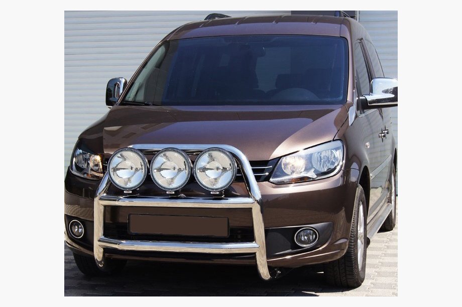 Volkswagen Caddy 2010–2015 Nerezový přední ochranný rám (bullbar) WT016, Ø 60 mm Image