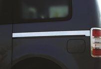 Volkswagen Caddy 2010–2015 Lišta posuvných dveří (2 ks, nerez) Maxi (dlouhý rozvor) fotografie 1