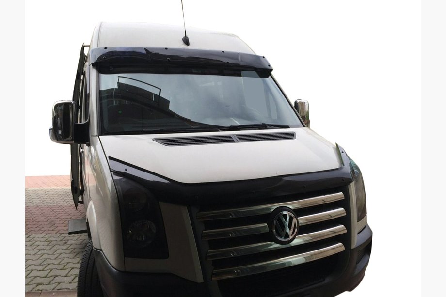 Volkswagen Crafter 2006–2016 Sluneční clona na čelní sklo v rámu V1 (černý lesk, 5 mm) Image