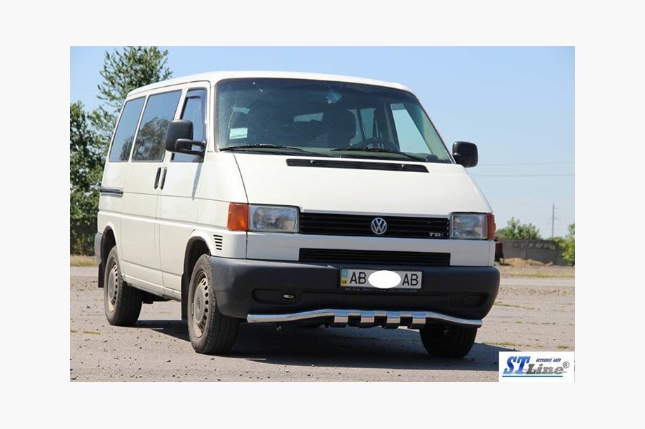 Volkswagen T4 Transporter 1990–2003 Přední ochranný rám s mřížkou ST010 (nerez) 60 mm Fotografie 4