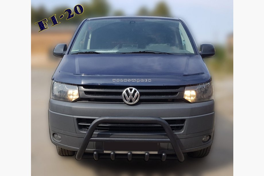 Volkswagen T5 2010–2015 Přední ochranný rám WT003 Black (nerez) Image