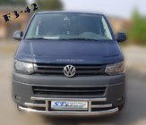 Volkswagen T5 2010–2015 Přední ochranný rám F3-42 (nerez) fotografie 4