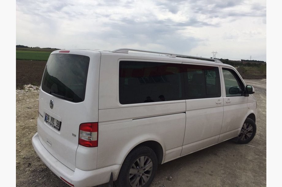 Volkswagen T5 Transporter 2003–2010 Střešní ližiny Skyport (bílé) Fotografie 5