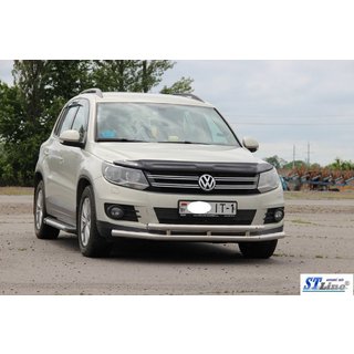 Přední ochranný rám ST016 (nerez) Volkswagen Tiguan 2007–2016 fotografie 2