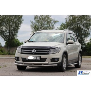 Přední ochranný rám ST016 (nerez) Volkswagen Tiguan 2007–2016 fotografie 3