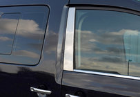 Volkswagen Caddy 2004–2010 Lišty na dveřní sloupky (2 ks, nerez) Carmos - turecká ocel fotografie 1