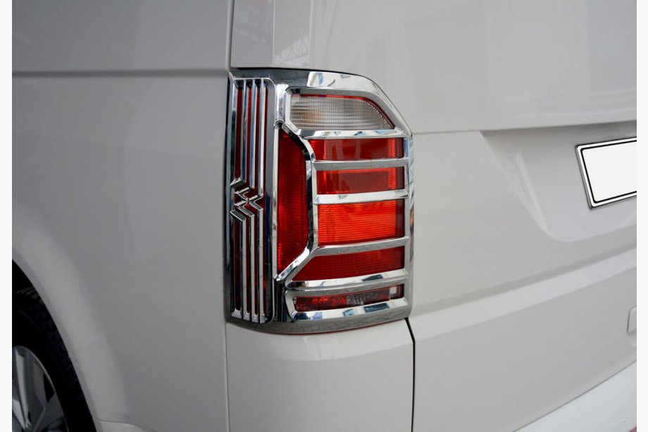 Volkswagen T6 2015–2024 Rámečky zadních světel OmsaLine (2 ks, ABS chrom) Image