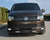 Volkswagen T6 2015–2024 Přední nárazníkový lip spoiler Sport 2-LED 2015-2018 (k lakování) fotografie 6