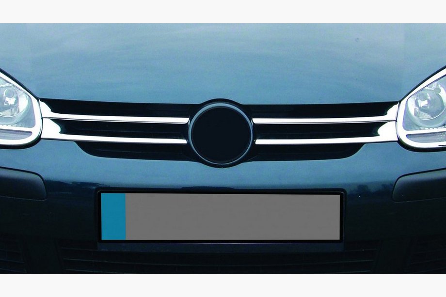 Volkswagen Golf 5 2003–2009 Úzké nerezové lišty na masku chladiče (4 ks) Image