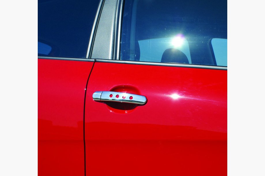 Skoda Superb 2001–2009 Chromové kryty dveřních klik s otvory (4 ks, nerez) Image