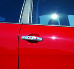 Skoda Superb 2001–2009 Chromové kryty dveřních klik s otvory (4 ks, nerez) fotografie 1