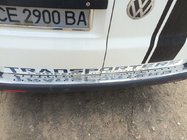 Volkswagen T5 Transporter 2003–2010 Ochranná lišta zadního nárazníku s černými vložkami (nerez) fotografie 2