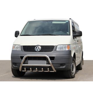 Přední ochranný rám WT003 (nerez) Volkswagen T5 Transporter 2003–2010 fotografie 2