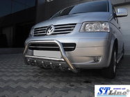 Volkswagen T5 Caravelle 2004–2010 Přední ochranný rám WT003 (nerez) 60 mm, s nápisem fotografie 5