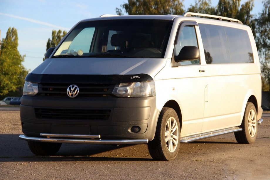 Volkswagen T5 2010–2015 Spodní dvojitá lišta 70/48 mm (nerez) Image
