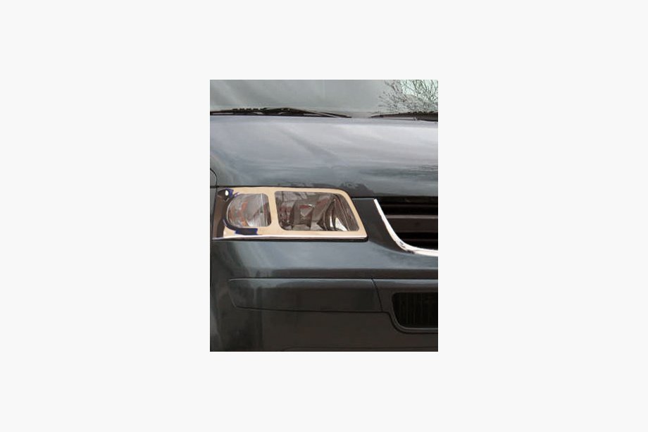 Volkswagen T5 Multivan 2003–2010 Chromové rámečky na přední světlomety (nerez, Omsa) Image