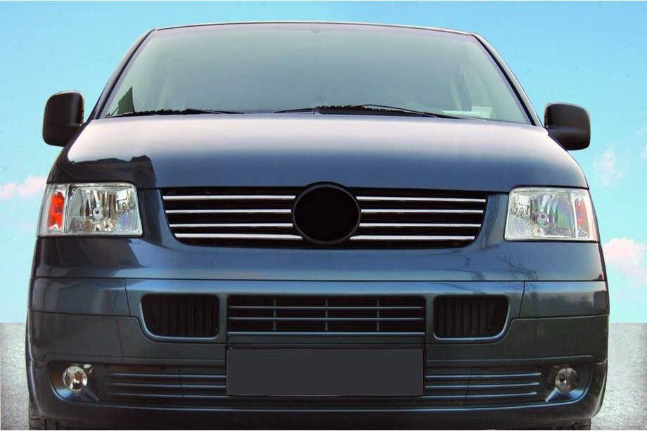 Volkswagen T5 Transporter 2003–2010 Nerezové lišty na okraj masky chladiče (8 ks) Image